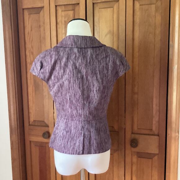 The Limited Purple Cap Sleeve Blazer, Size XS - Picture 5 of 10
